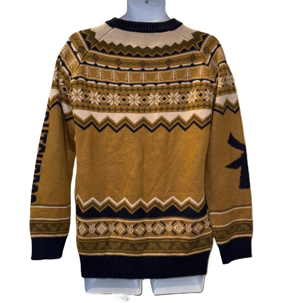 Rare Dutch Bros Brothers Christmas Sweater Mens S Brown Windmill Fair Isle - Picture 6 of 9